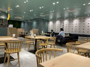 Inside dining area  at Ippudo 博多 一風堂 Plant Based Studio in Tokyo