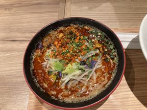 Spicy delicious rAmen   at Ippudo 博多 一風堂 Plant Based Studio in Tokyo