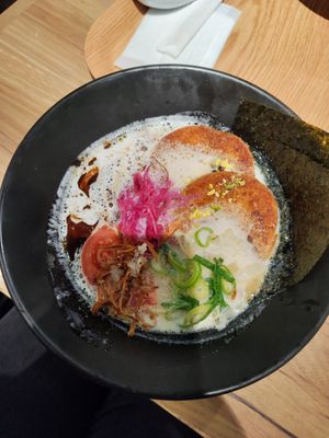 Tonkotsu Ramen at Ippudo 博多 一風堂 Plant Based Studio in Tokyo