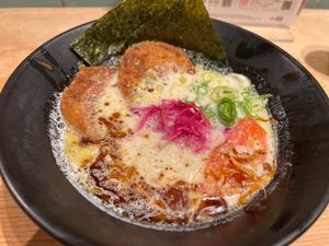 Miraton Vegan Ramen - a vegan version of tonkoysu ramen   at Ippudo 博多 一風堂 Plant Based Studio in Tokyo