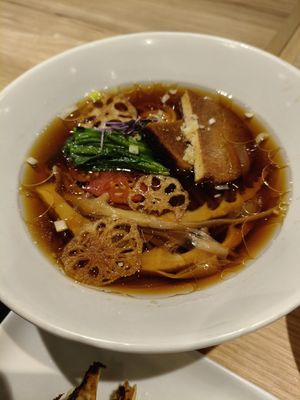 Plant based ramen at Ippudo 博多 一風堂 Plant Based Studio in Tokyo