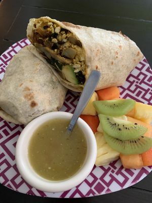 Cali wrap veganized! Delicious!!! at Salud Super Food in Puerto Vallarta