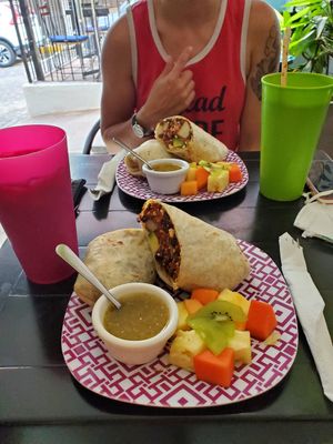 Vallarta Sur Wrap veganized at Salud Super Food in Puerto Vallarta