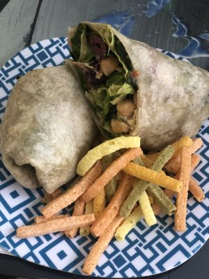 Vegan wrap  at Salud Super Food in Puerto Vallarta
