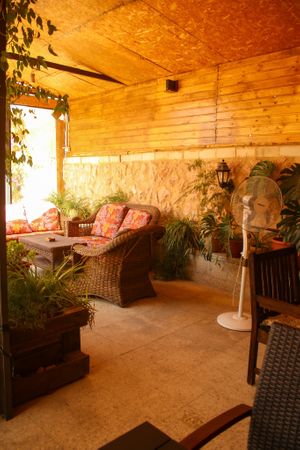 seating at Carob Restaurant in Amman
