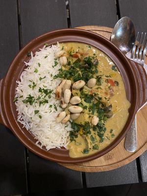 Thai curry  at Carob Restaurant in Amman