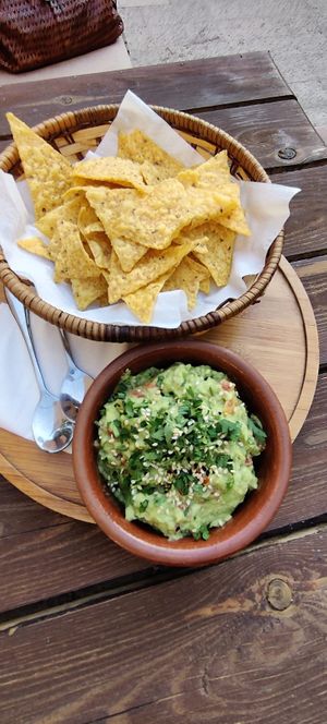 Nachos with guaca at Carob Restaurant in Amman