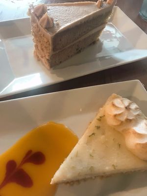 Banana cake and key lime cheesecake  at The Cafe in Key West