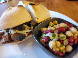Seitan sandwich with house made BBQ seitan. It was insane. at The Cafe in Key West