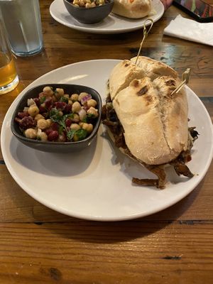 Vegan Pepper'steak' & Swiss Sandwich. at The Cafe in Key West