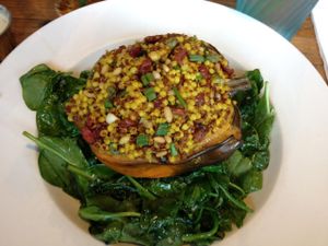 Stuffed acorn squash at The Cafe in Key West