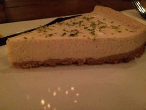 vegan key lime cheesecake  at The Cafe in Key West