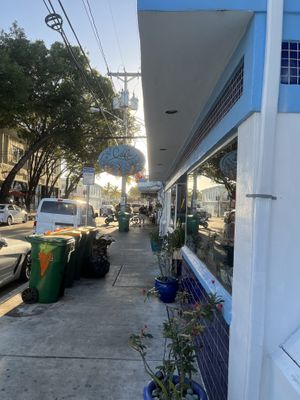 front of cafe at The Cafe in Key West
