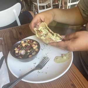 Falafel w/ Israeli salad  at The Cafe in Key West