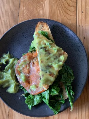 Vegan tofu Benedict with avocado hollandaise   at The Cafe in Key West