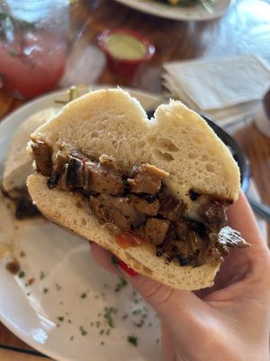 Pepper steak and Swiss  at The Cafe in Key West