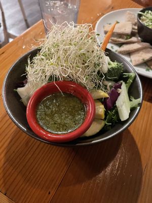 Pizza’s side salad  at The Cafe in Key West
