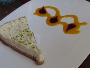 Vegan Key Lime Cheesecake at The Cafe in Key West