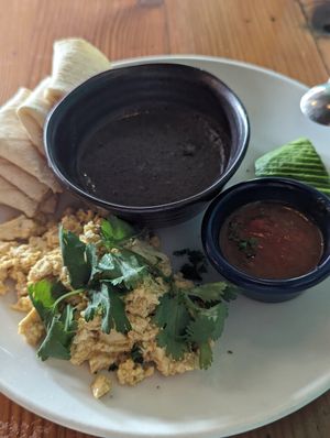 Huevos Rancheros w/ Tofu at The Cafe in Key West