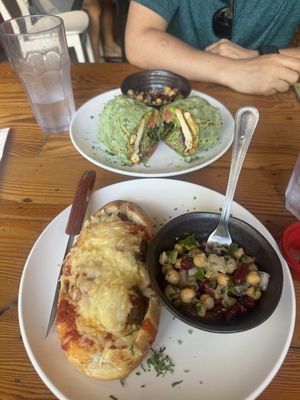 meatball sub and tofu wrap   at The Cafe in Key West