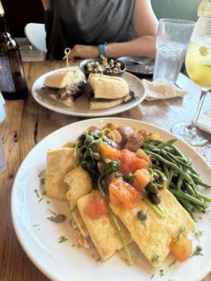 tofu picatta and seitan cheez steak   at The Cafe in Key West