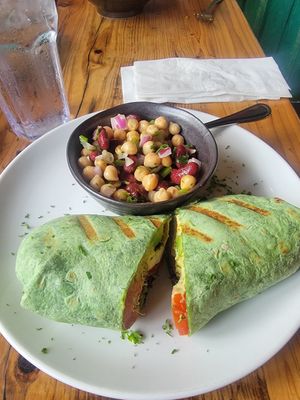 Blackened tofu wrap at The Cafe in Key West