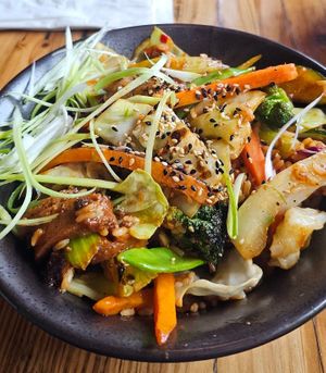 Seiten stir fry at The Cafe in Key West