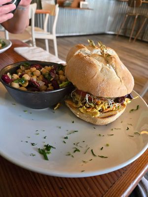 Curry Chic pea salad sandwich at The Cafe in Key West
