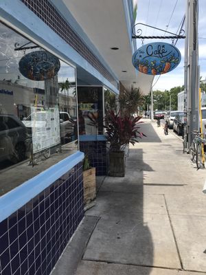 View from the street. at The Cafe in Key West