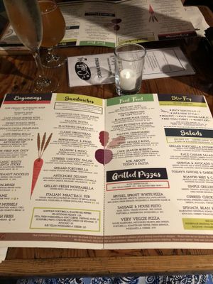 Menu at The Cafe in Key West