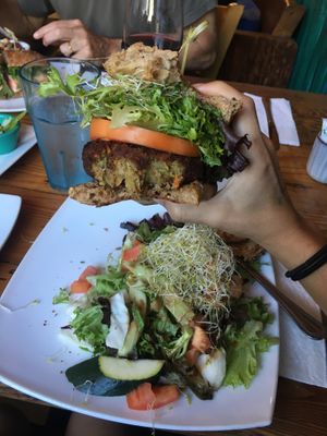 Veggie burger at The Cafe in Key West