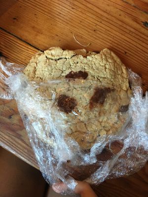 Huge vegan chocolate chip cookie  at The Cafe in Key West