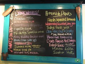 The drink board at The Cafe in Key West