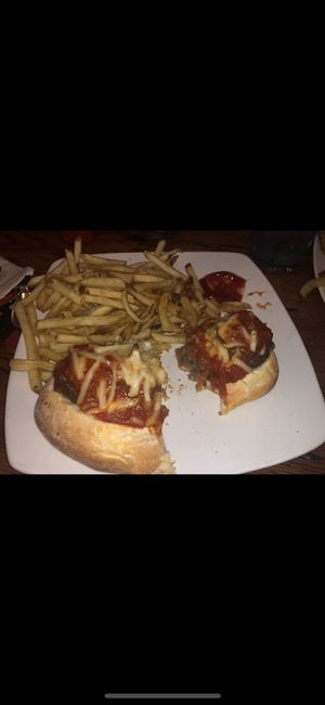 Vegan meatball parm  at The Cafe in Key West