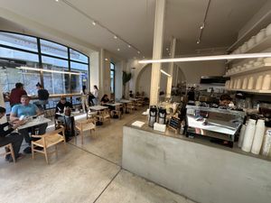Crisp interior   at Black and White Coffee Shop in Lagos