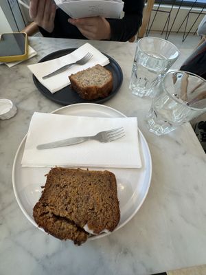 Banana bread & carrot cake   at Black and White Coffee Shop in Lagos