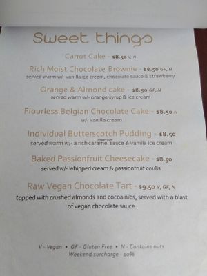 menu at Bamboo Buddha in Holgate