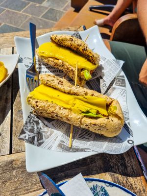 Veggie sandwich with vegan cheese at Uga - Uga in Fuerteventura