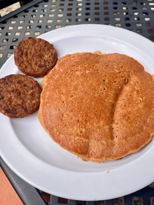 Vegan Pancakes with Sausage at Bella Vida Cafe in West Cape May