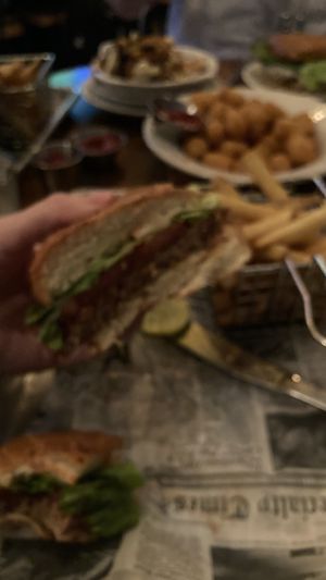 Smash burger  at The Long Acre in New York City