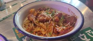 Dakgalbi at Kkokki Vegan House in Hamburg