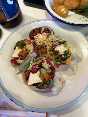 "Spring rolls" with tofu  at Kkokki Vegan House in Hamburg