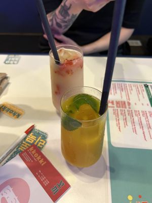 Soju-based cocktails, niceee  at Kkokki Vegan House in Hamburg