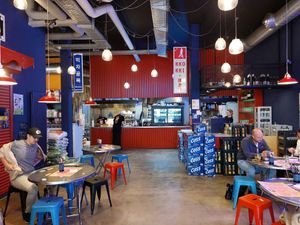 Interior of the place at Kkokki Vegan House in Hamburg