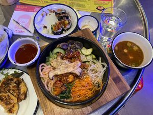 Bowl with soupr cream  at Kkokki Vegan House in Hamburg