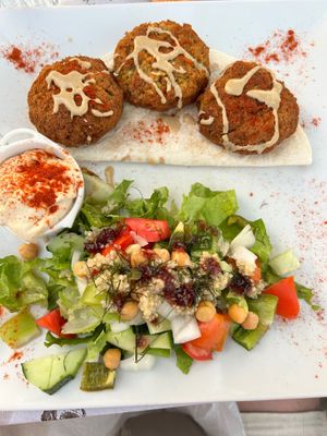 Falafel dish  at Elysee Restaurant Bar in Corfu