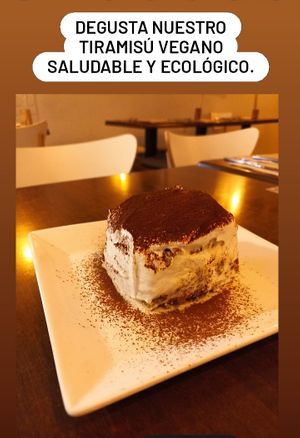 Vegan Tiramisu. Yummy! at Organic Ume in Barcelona