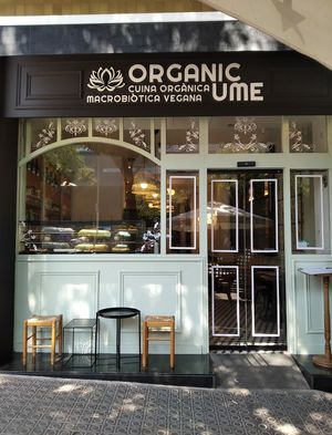 Organic Ume entrance. Welcome! at Organic Ume in Barcelona