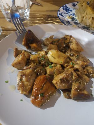 Ceps al ajillo at Organic Ume in Barcelona