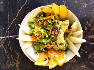 Ensalada de frutas at Organic Ume in Barcelona